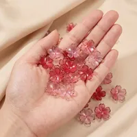 50pcs 19mm Cherry Blossom Beads Gradient Acrylic Flower Beads Mini Spacer Hair Accessory for DIY Bracelet Earring Jewelry Making 2