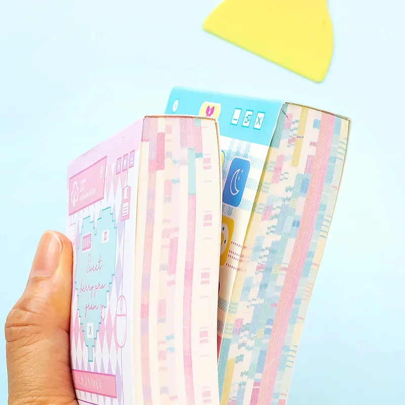 200pcs Floating Light Channel Grid Notepad Memo To Record Characters Digital Frame Diy Hand Ledger Material  Memo Pad