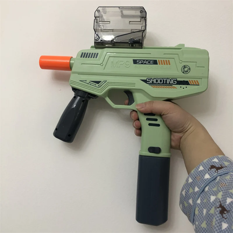 Electric MP9 Gel Ball Splatter Ball Gun Automatic Christmas Toys and Gifts Children Outdoor Activitie Shoot Game Toy for Kid