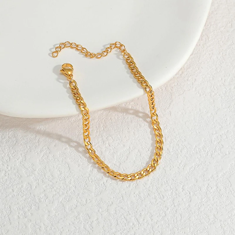 Trendy Fashion Daisy Bracelet Imitation Pearl Gold-Plated Beads For Women Baby Stainless Steel Handmade Bangle Jewelry Gifts