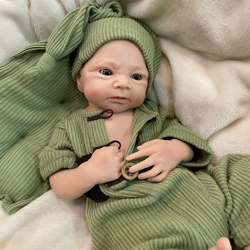 Attyi 18inch Elijah Handmade Painted Reborn Doll Full Silicone Baby Doll Newborn Girl Doll bebes rebon de silicona real