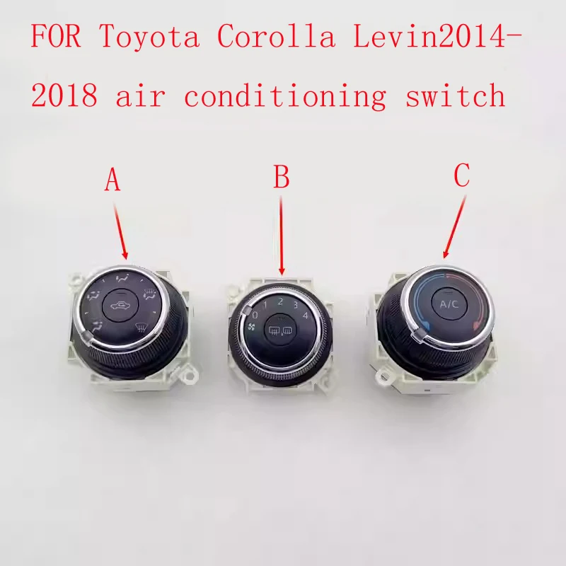 

Для Toyota Corolla Levin 2014-2018 кондиционер, ручка панели кондиционера, переключатель скорости ветра, кабель переключателя кондиционера