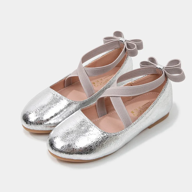 Girl Shoe 3-12Y Baby Girl Christmas Shoes Party Performance Ballet Flats Slip on Boat Shoes Girl Dress Ballerinas Princess Shoes