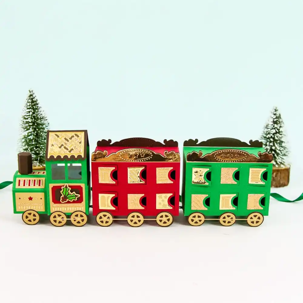 Greeting Cards Box Scrapbooking Decoration Metal Cut Dies Truck Track Christmas Advent Die Set DIY Paper Craft Handmade Big Mold