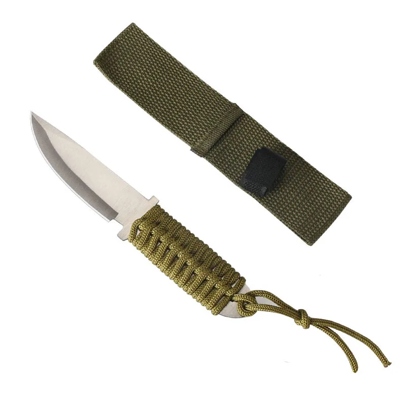 2024 New outdoor stainless steel camping knife, suitable for cutting knife, fruit knife, field survival knife