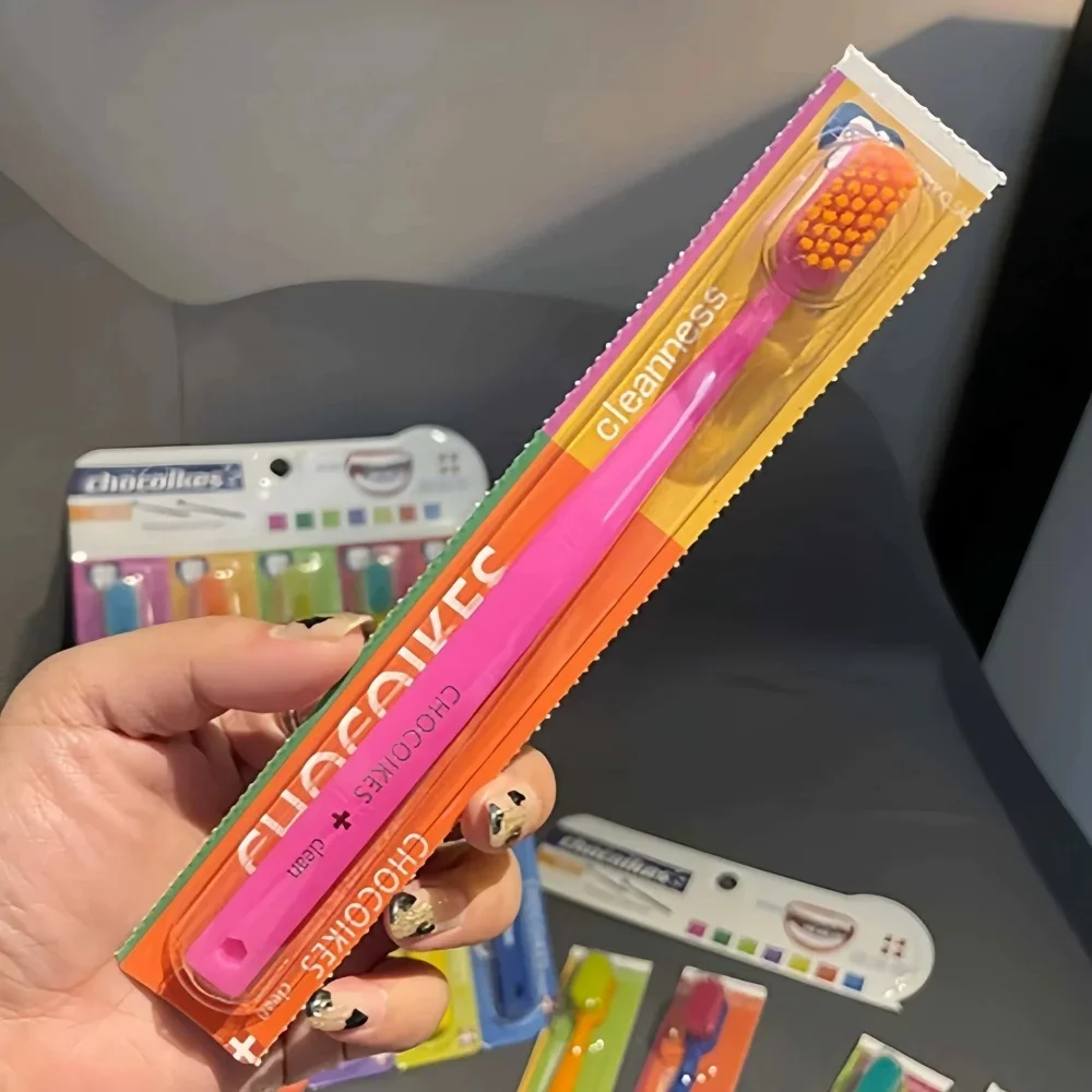 5pcs Ultra Soft Toothbrush Colored Men Women Adult Household Tooth Brush Orthodontic Teeth Brush Oral Hygiene for Sensitive Gum