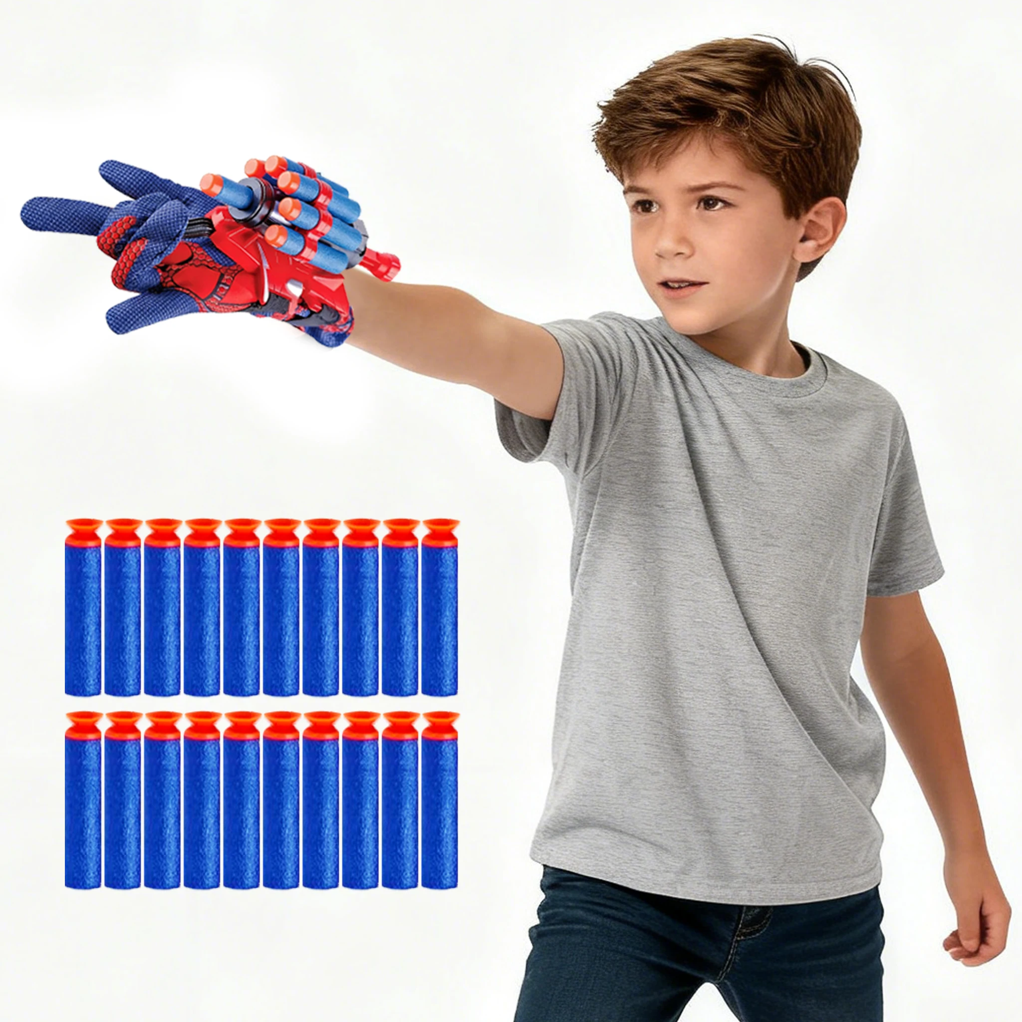 24-delige Hero Foam schietspeelgoedset, buitenschietspeelgoedpistool voor jongens, kindercadeau, verjaardagscadeau, vakantiecadeau, feestcadeau