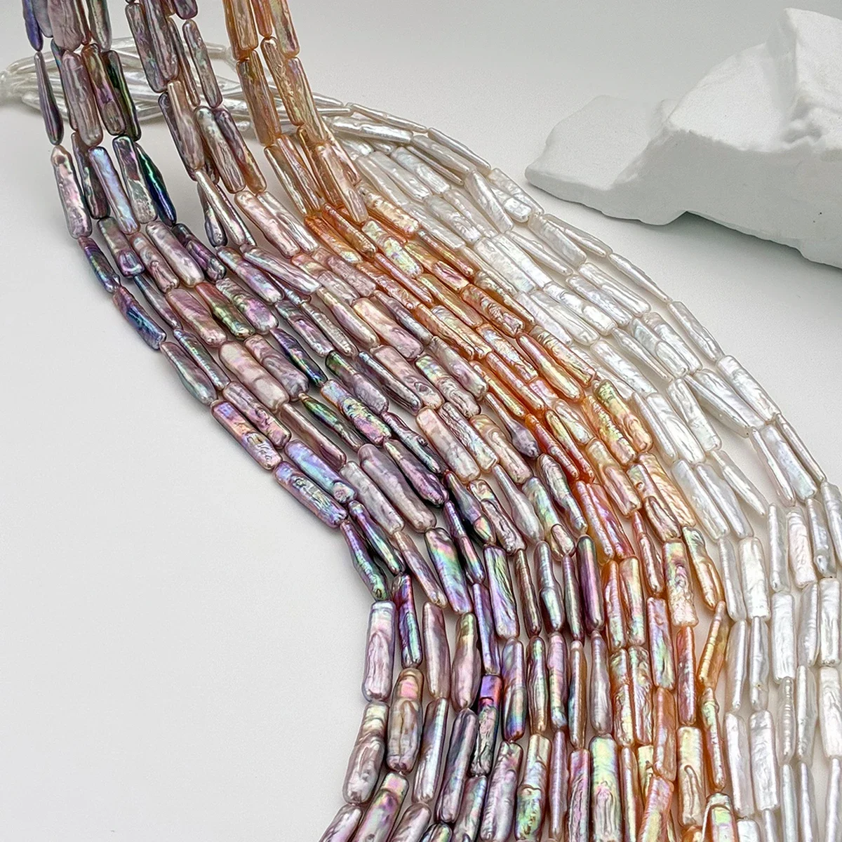 

Natural Freshwater Pearl 5x21mm AAA Baroque Toothpick Rectangular Loose Beads for Jewelry Making DIY Necklace Bracelet Accessory