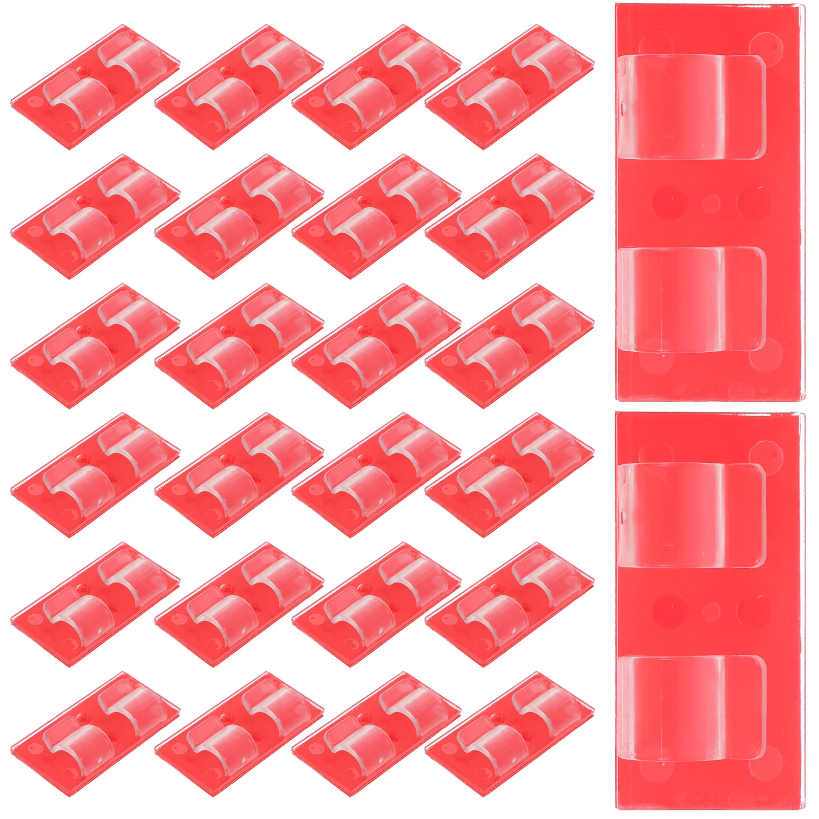 25Pcs Cable Organizer Clips Self Adhesive Wire Holder for Home Office Kitchen Outdoor String Light Management Cable Holder