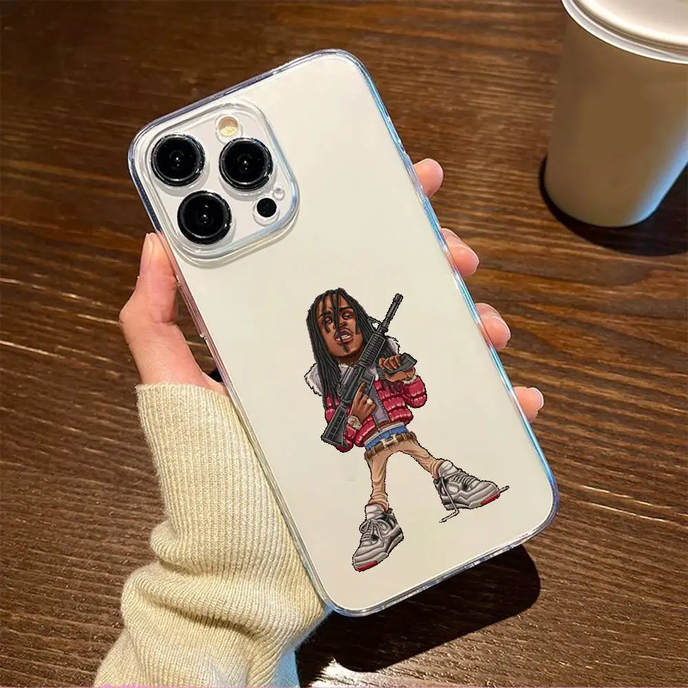 1pc C-chief Keef Phone Case Transparent For IPhone 17 16 15 14 13 12 11 PRO MAX PLUS Mini Soft Skin-friendly Cover