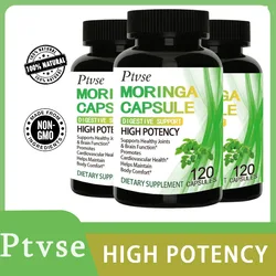 Moringa Oleifera 1000 mg Capsules Extra Potency 50:1 Extract Energizing Antioxidant, 60/120 Vegetarian Capsules