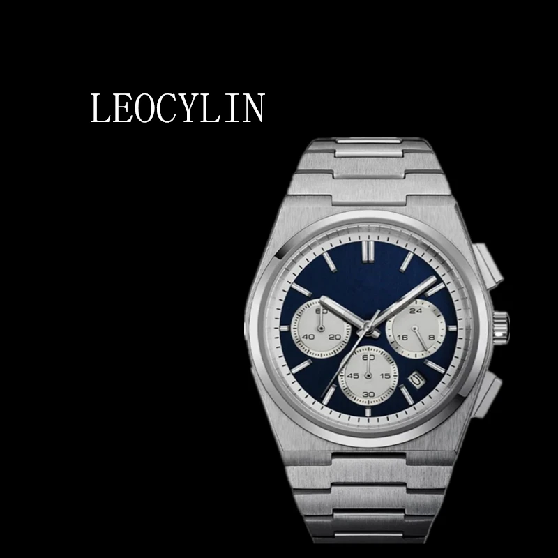 LEOCYLIN Fashion quartz watch Waterproof luminous for men business stainless steel Relogio Masculino Hardlex Japanese movement