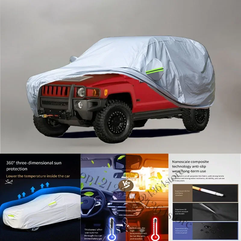 

For Hummer H3 fit Outdoor Protection Full Car Covers Snow Cover Sunshade Waterproof Dustproof Exterior Car cover protection