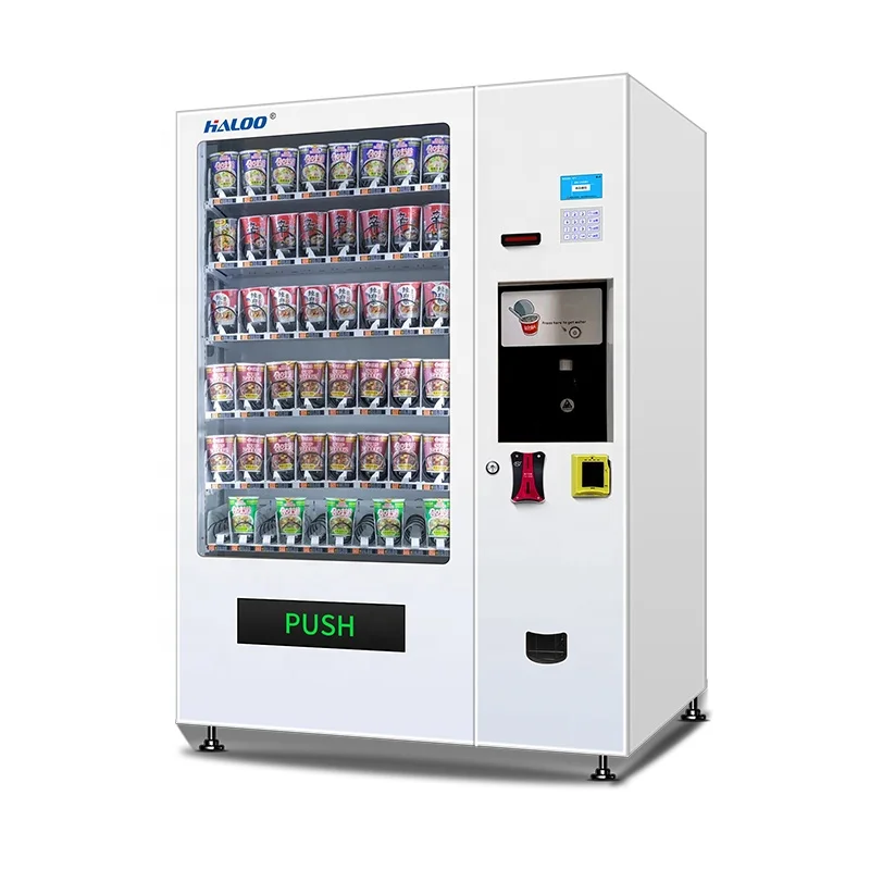 Haloo Vending Machine Supplier Cup Noodle Vending Machine With Hot Water Full 24 Hours Automatical Vending Machine