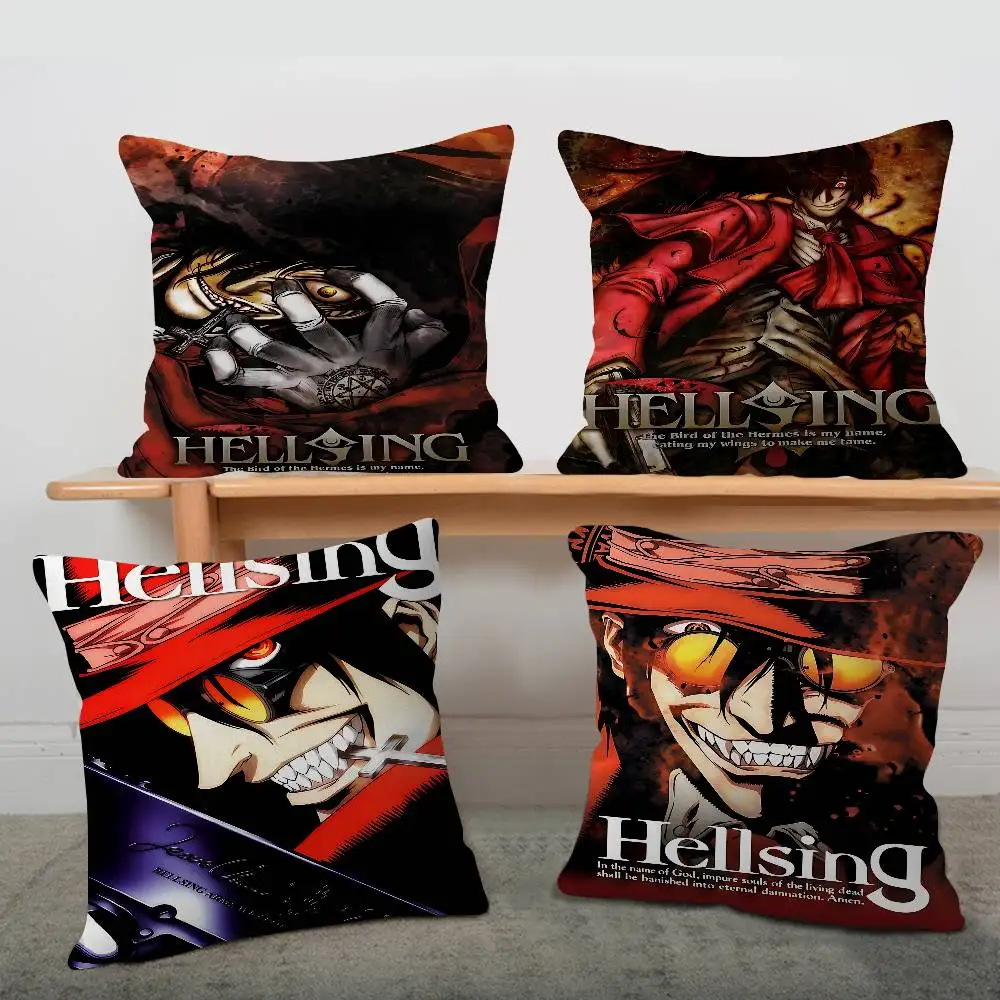 Anime Vintage Hellsing Maple Design Cushion Cover Happy Autumn Harvest decor Holiday Decorati Pillow Cover
