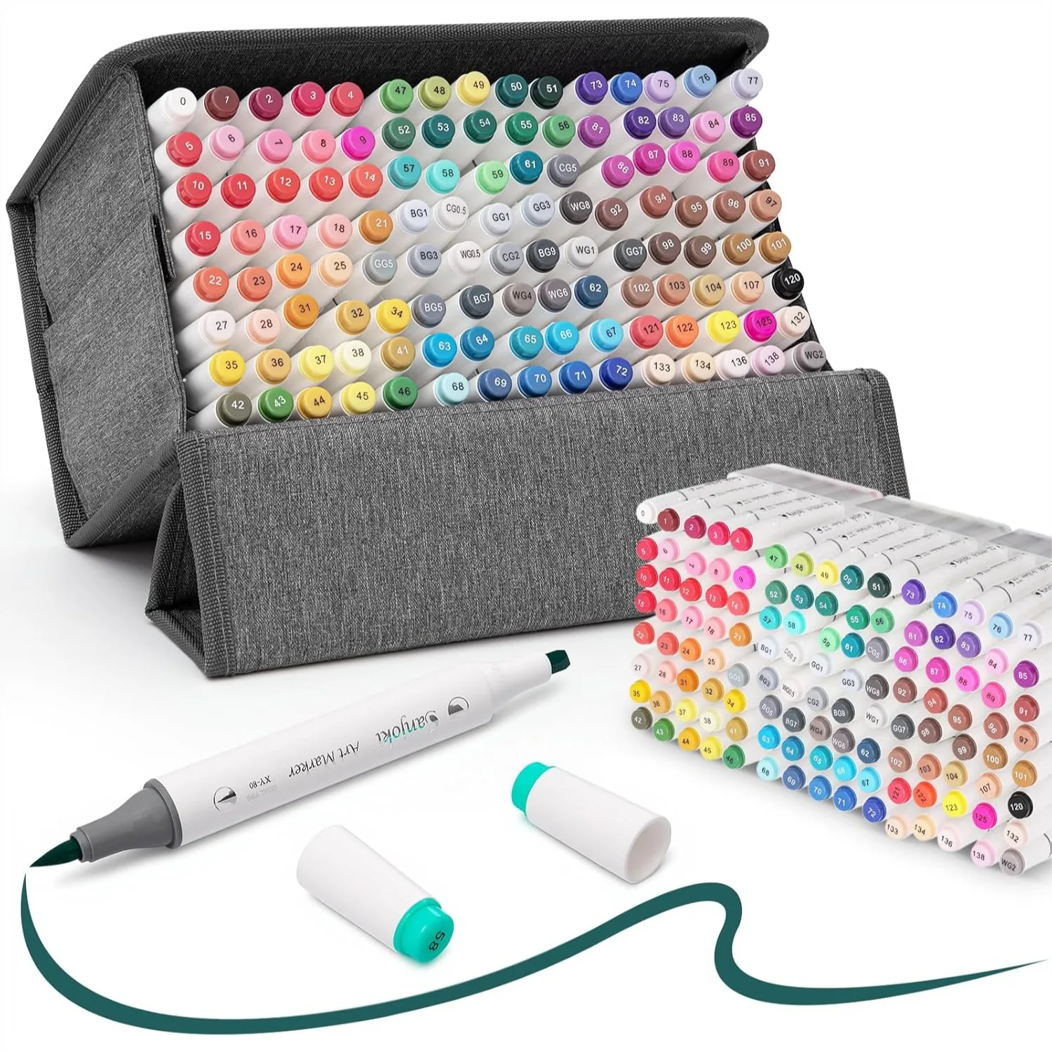

120 Colors Alcohol Markers Set Dual Brush Tip Art Markers For Drawing Illustration Sketching