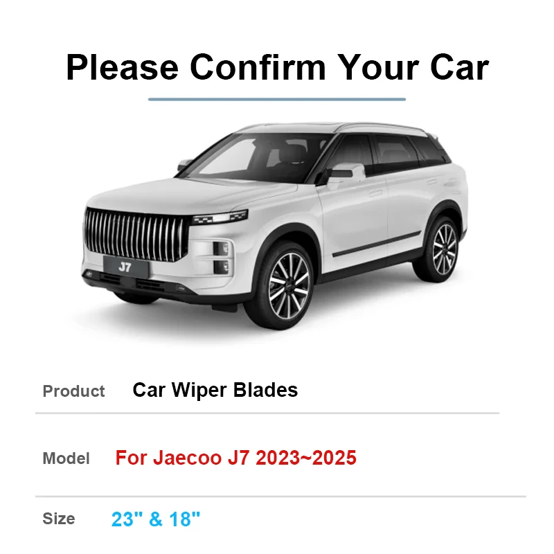 Car Wipers For Jaecoo J7 Wiper 2023 2024 2025 Lucano L7 Chery Tansuo 06 Front Blades Windows Cleaning Window Parts Accessories