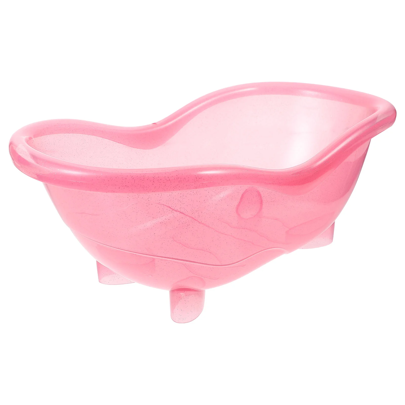 Rosa vasca da bagno fai da te paesaggio Decor bagno Toy House Mini mobili da bagno plastica piccola decorazione