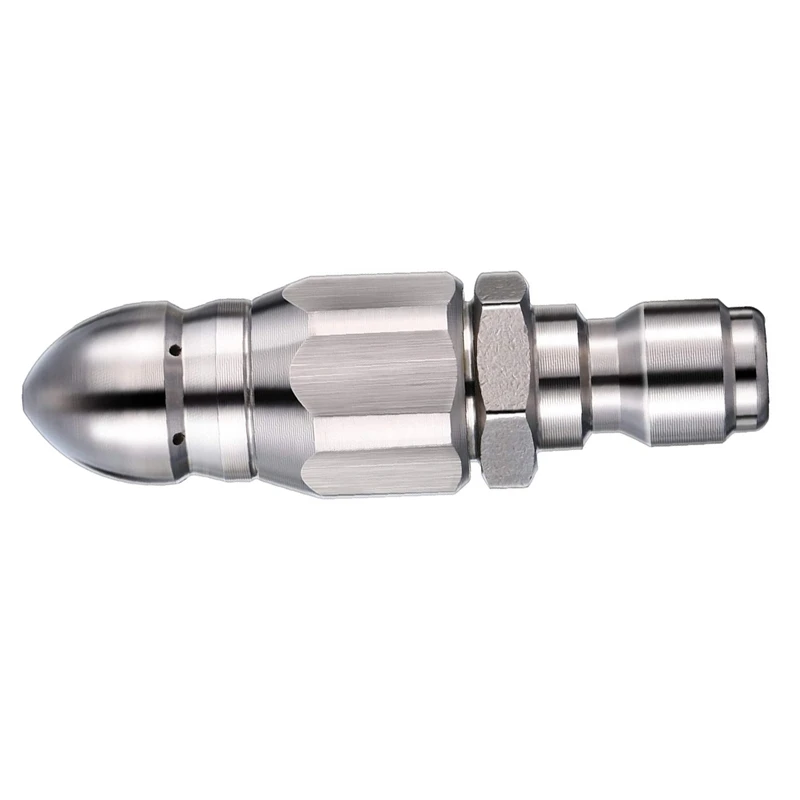 1/4 Inch Quick Coupling Pressure Washer Sewer Jet Nozzle Durable Design Sewer Jet Nozzle Stainless Steel