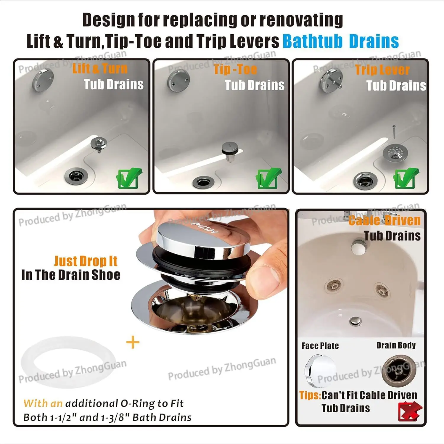 Bathtub Bouncing Core Sewer Copper Bathtub Press Shower Room Drain Valve Filter Accessories