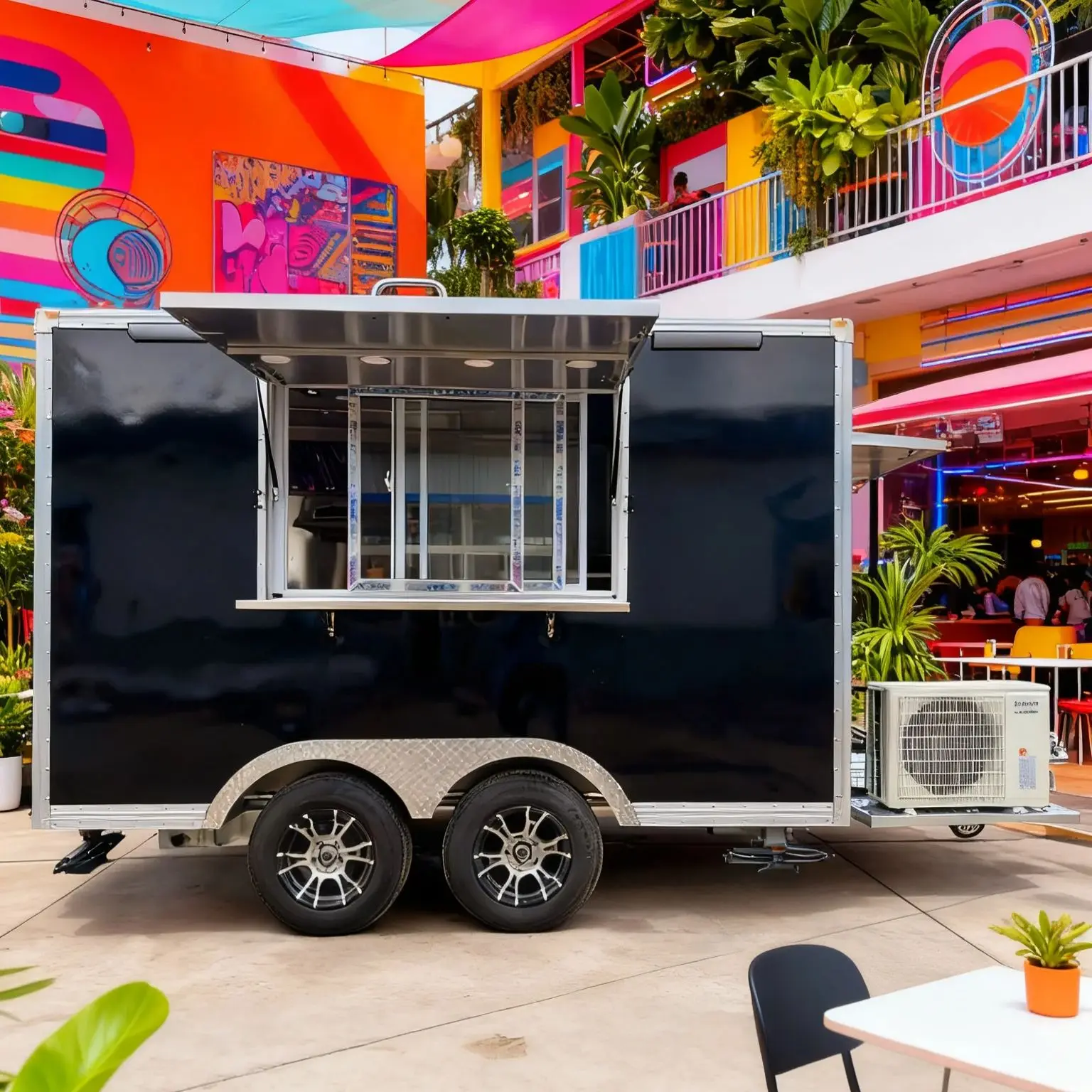 

Custom Built Mobile Food Truck Outdoor Catering Street Vending Kitchen Equipment Hotdogs Candies Chips Winery Fast Food