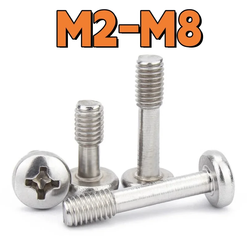 

Cross Bolt M2 M2.5 M3 M4 M5 M6 M8 304 Stainless Steel Pan Head Cross Locking Screw Half Thread Round Pan Head Phillips Screw