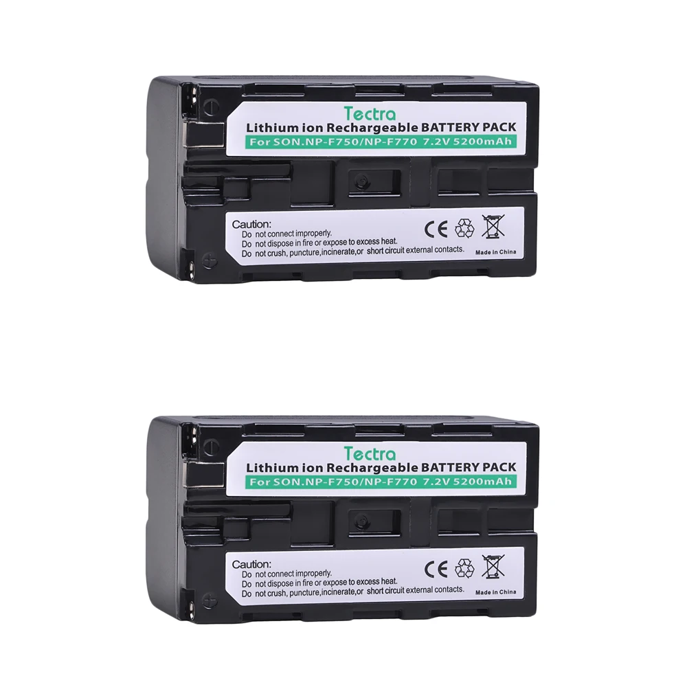 5200mAh NP-F750 NP-F770 Batterij + Snelle LED Dubbele Oplader voor Sony NPF750 NP F750 F730 F770 NP-F960 NP-F970 NP-F550 F570