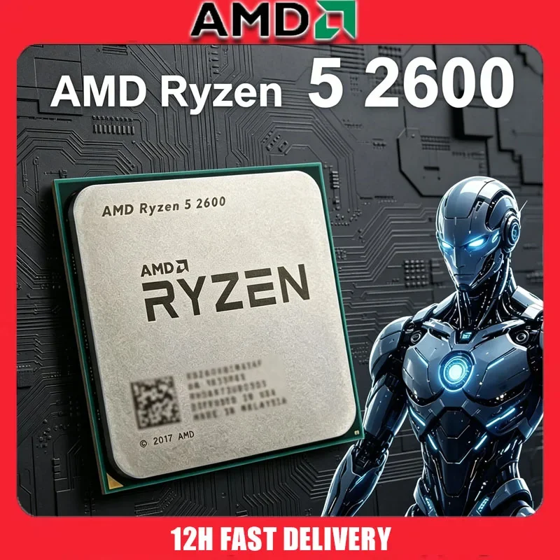 

AMD Ryzen 5 R5 2600 3.4GHz 6-Core 12-Core CPU Processor Socket AM4