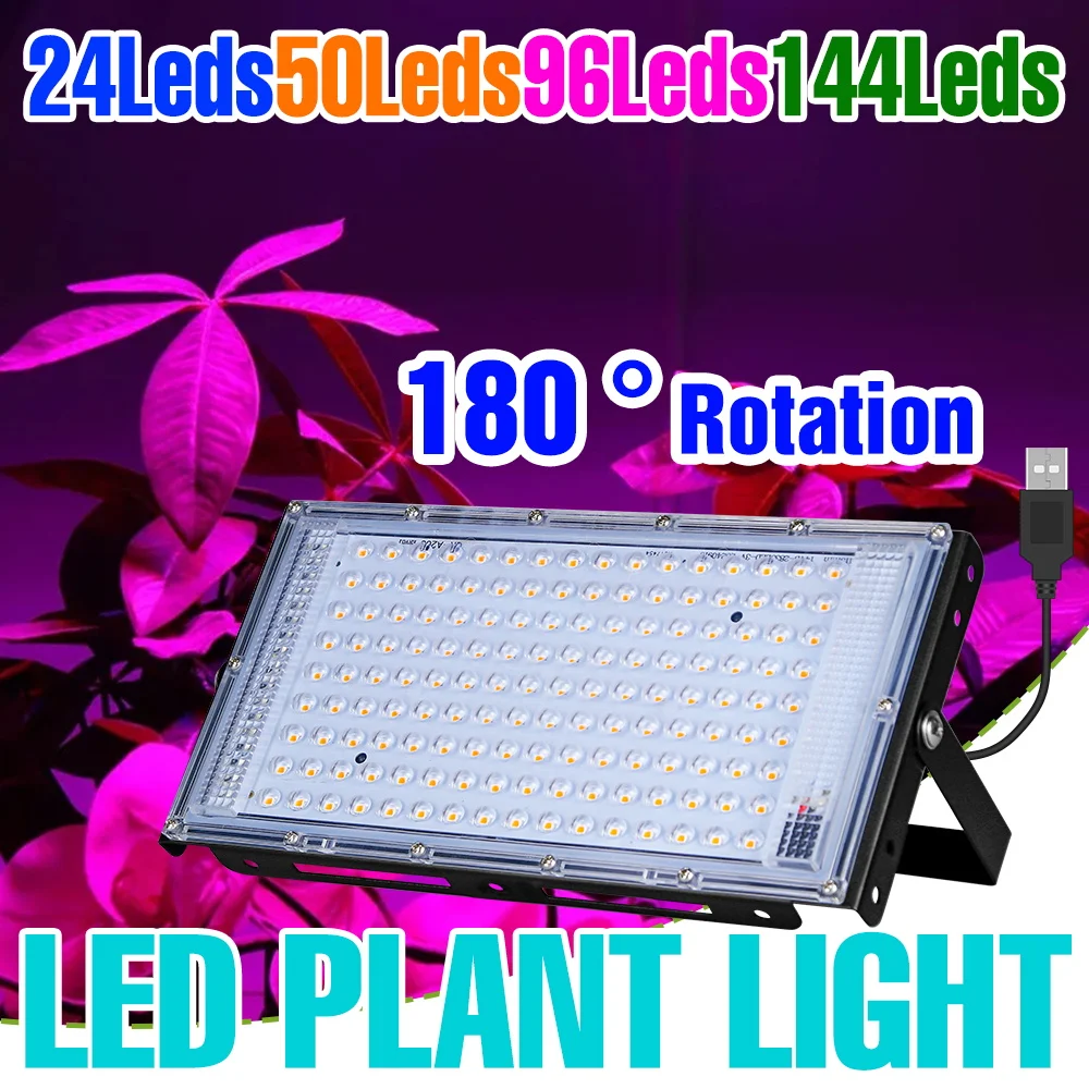 

LED Grow Light Full Spectrum Plant Lamp 5V Indoor Succulent Fill Lamps Greenhouse Tent Vegs Fruit Hydroponics Cultivation Lights