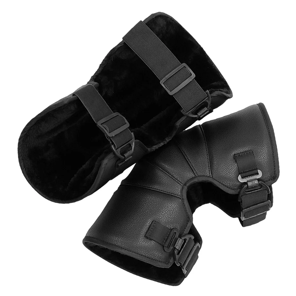 

1Pair Windproof Winter Knee Pads Thickened Thermal Lining Warmers for Electric Bike Motorcycle Riding Winter Knee Pads