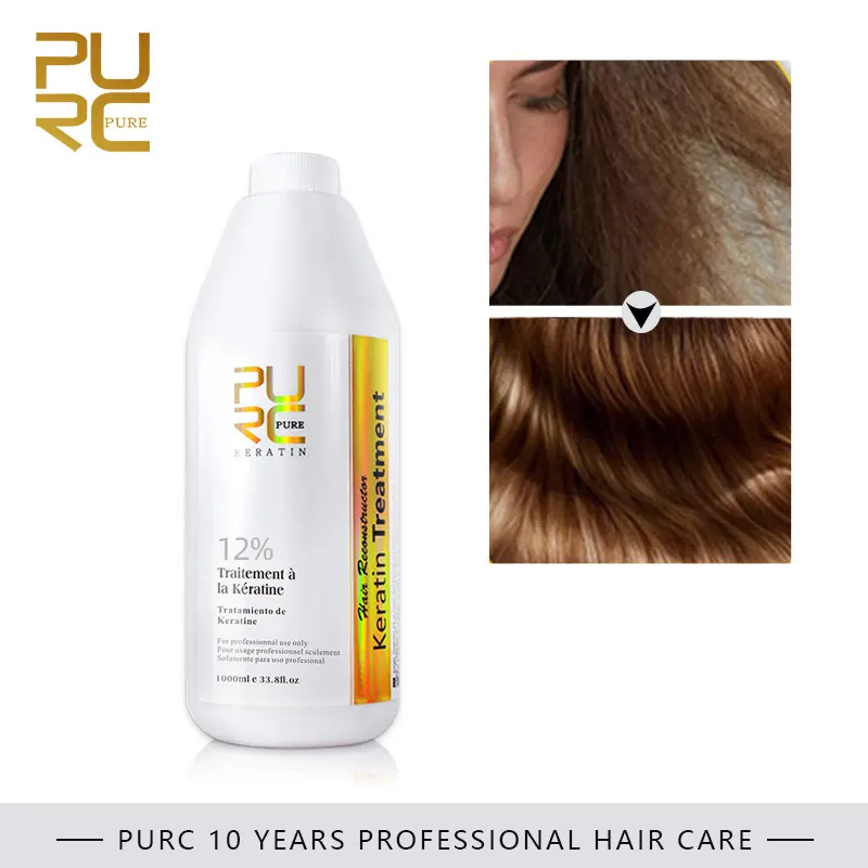 PURC Brazilian Keratin Treatment Straightening Hair Keratin For Deep Curly Hair Treatment Wholesale Hair Care Products PURE