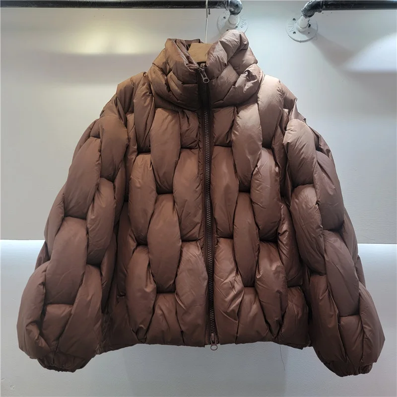 

Clothland женская стильная стеганая куртка с длинным рукавом и воротником-стойкой, базовые женские зимние толстые теплые пальто Mujer CB291