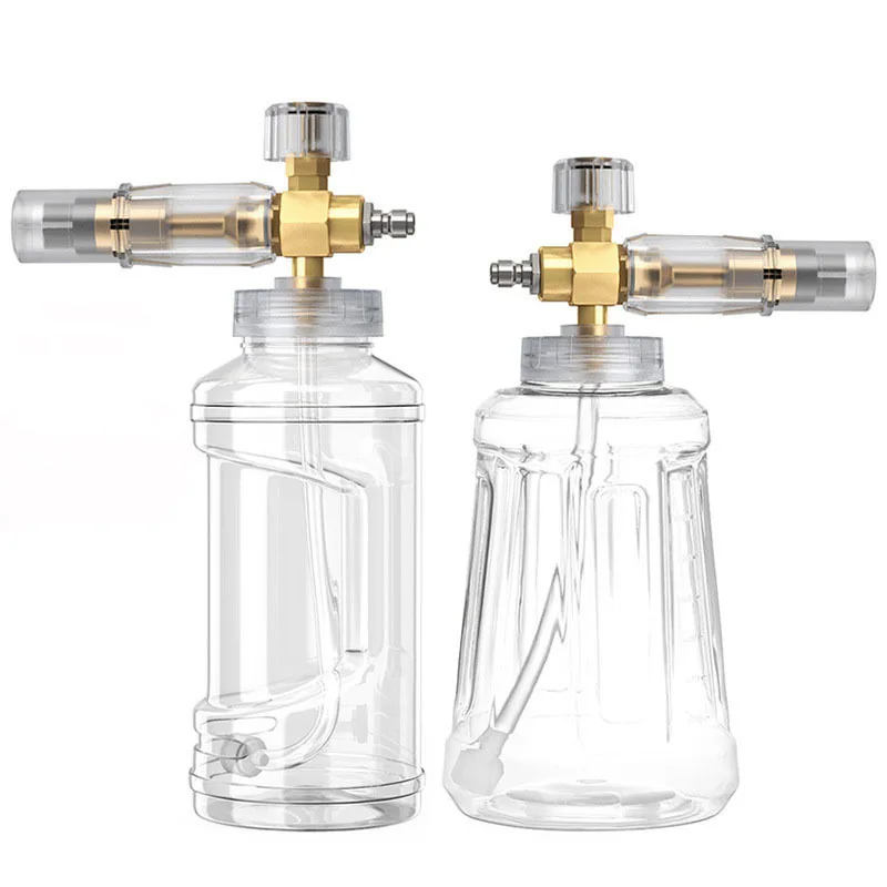 

Pressure Washer Foam Lance 1000ml Snow Foam Cannon Transparent Bottle Foam Generator for 1/4 '' Quick Connect Karcher K Adapter