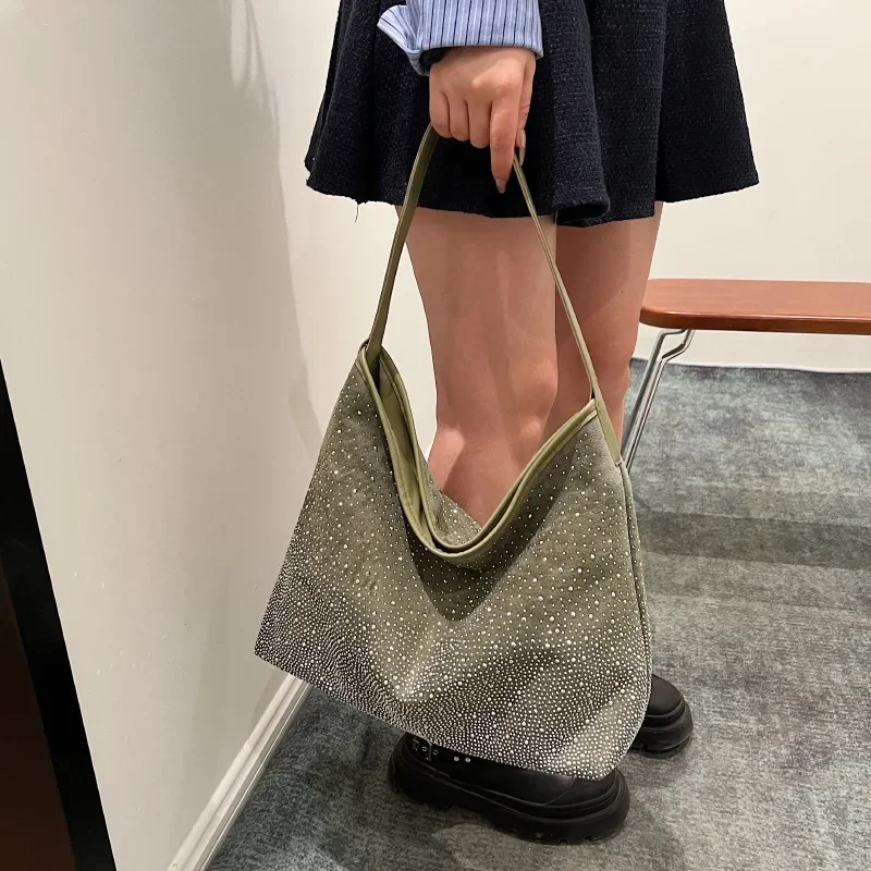 حقيبة الإبط المشاهير على الإنترنت، كتف واحد، برشام عصري، حقيبة دلو كاجوال ذات سعة كبيرة #3