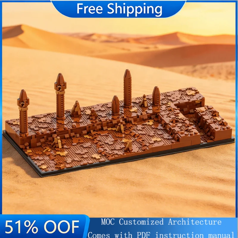 

3274PCS War Series Terrain Rock Spires And Red landforms Base MOC Building Block Model Children Education Set Toy Birthday Gift