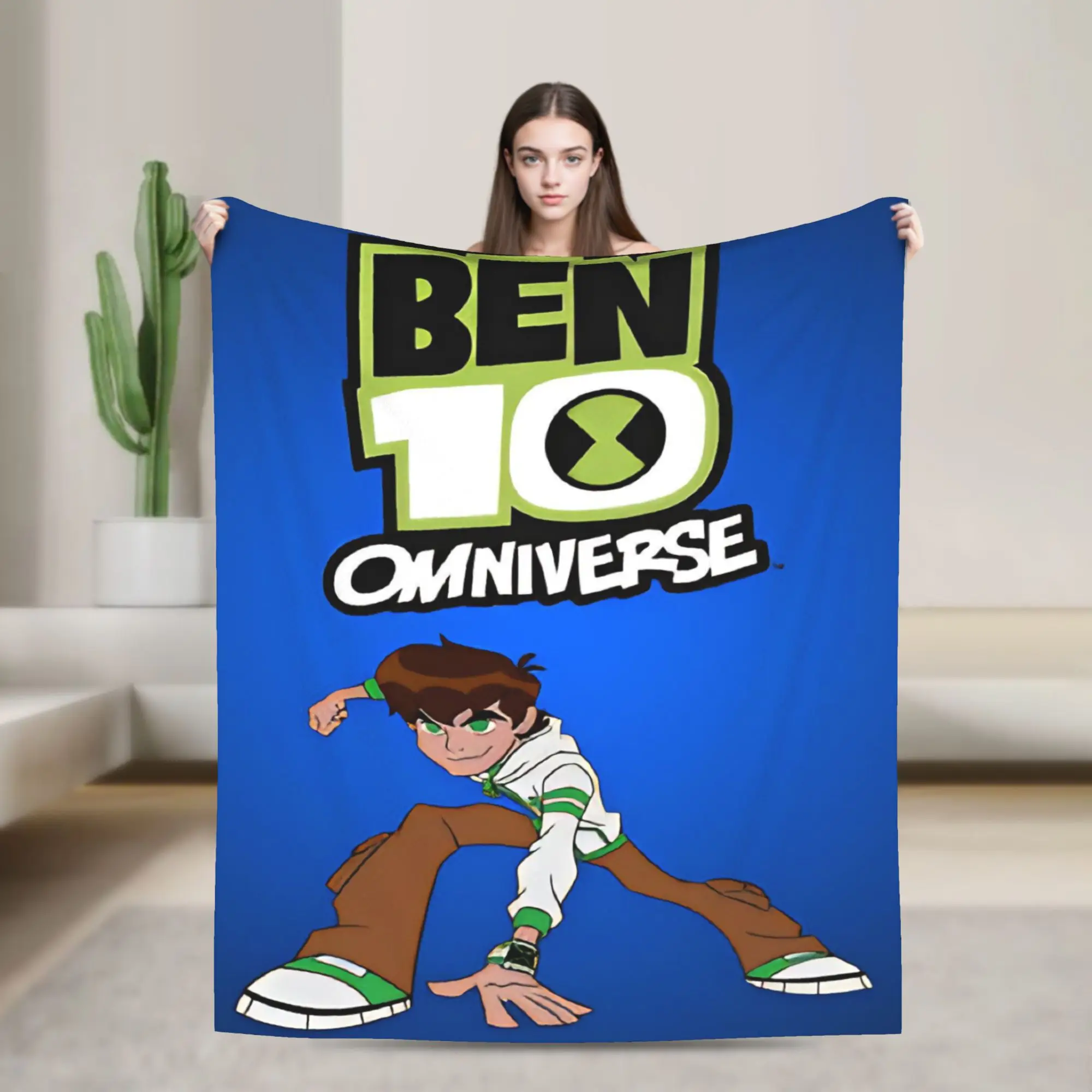 Ben 10 Anime Blanket Cozy Soft  Throw Blankets for Couch 50x60 Inch Multi-size Bedding Throws