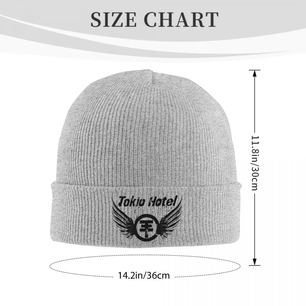 Tokio Hotel Band Heavy Metal Knit Hat Beanies Autumn Winter Hats Warm Fashion Cap Men Women Gifts