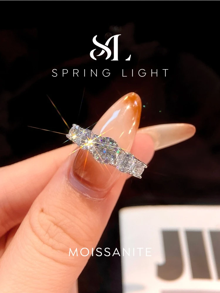 

Stylever 1CT Real Moissanite Diamond Sparkling Ring for Women Wedding Original 925 Sterling Silver High Quality Fine Jewelry