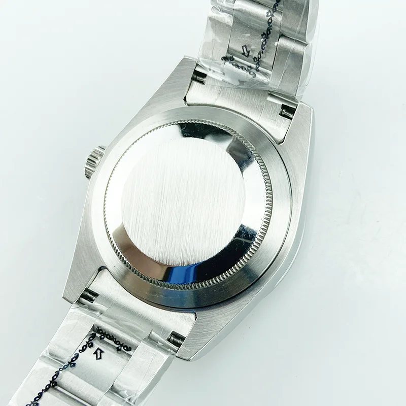 10ATM WR 39mm Milgauss Style Polished Green Edge Sapphire Crystal Watch Case Watchband Set For Miyota8215 DG2813 ETA2836 Mov\'t