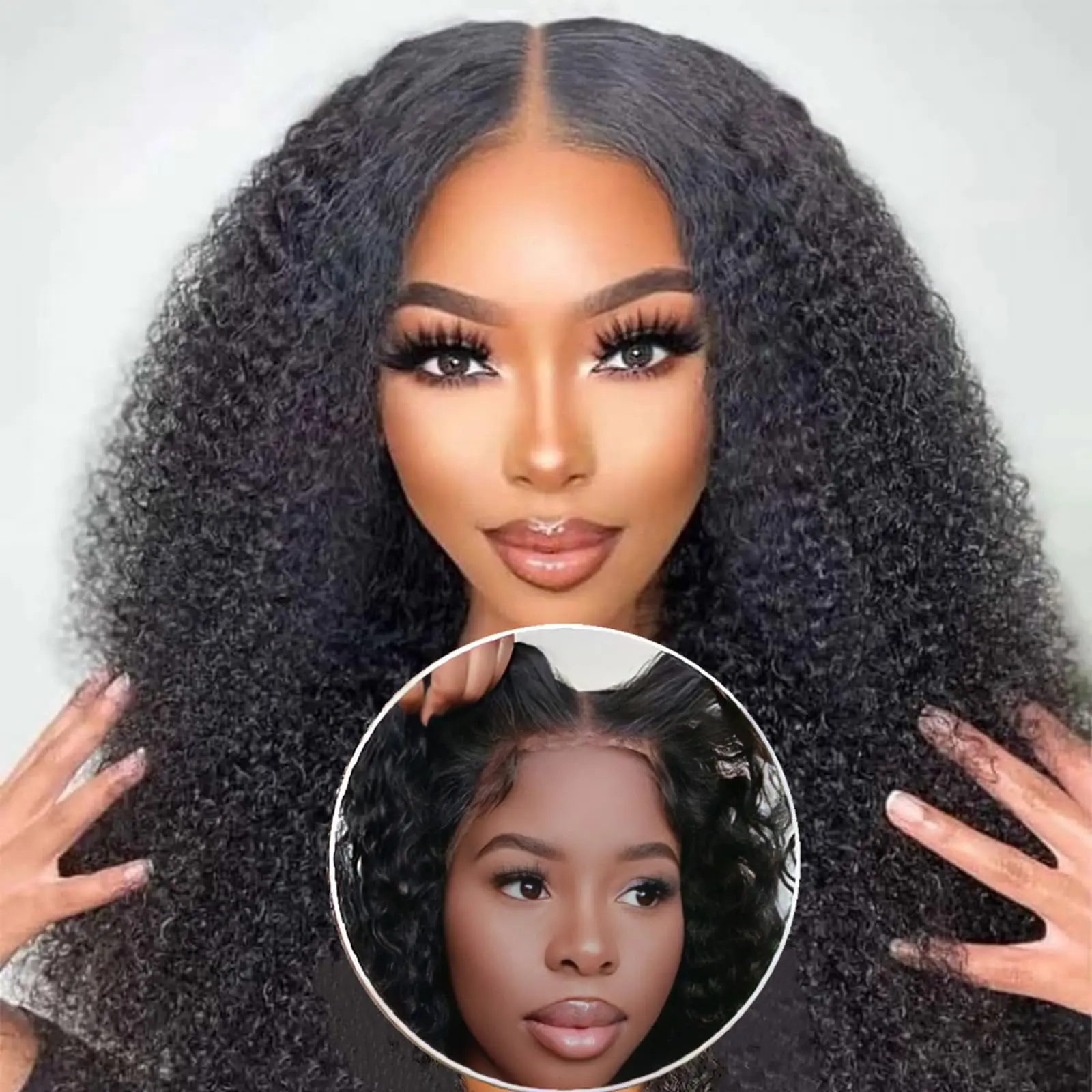 28 30 32 Inch Glueless Wig Human Hair Ready to Wear HD Pre Cut Lace Peruvian Curly Human Hair Wig With Pre plucked Hairline