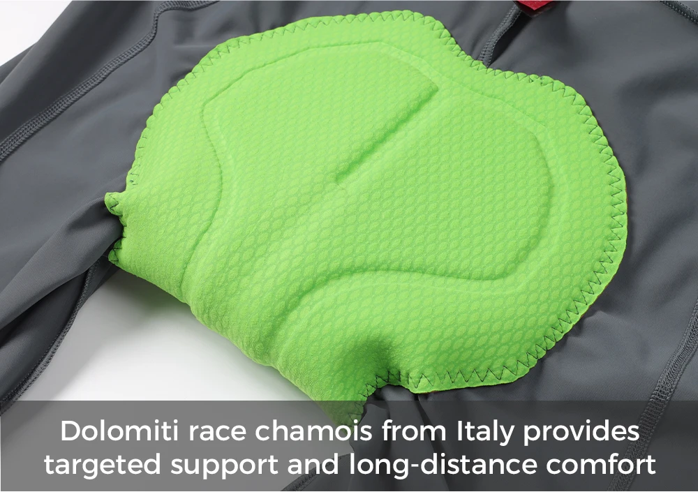 RION Herren Radsport-Trägerhose für Nachtfahrten, Dolomiti-Polster 8H, gepolsterte Rennradhose, MTB Pro Fahrradbekleidung für Langstreckenfahrten – Detail 14
