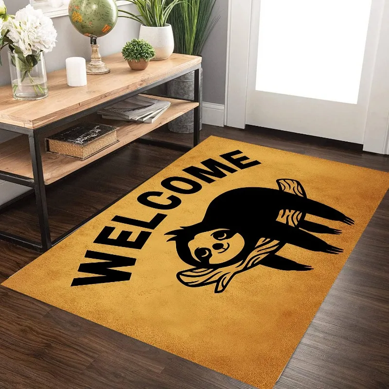Cute Sloth Welcome Mat - Fun and Whimsical Design for a Cozy Home Entrance, Perfect for Adding a Touch of Playfulness Indoors