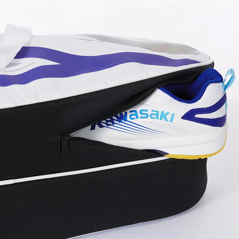 KAWASAKI Padel Tennis Bag K1G00-A8608 Large Capacity 5-6 pieces Tennis Badminton Bag Racquet Bag With Separated Shoes Bag