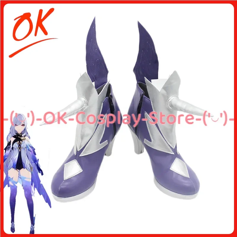 

[Customized] Skirk Cosplay Shoes Game Genshin Impact Anime Roleplay Prop Halloween Carnival Holiday Party PU Leather Boots