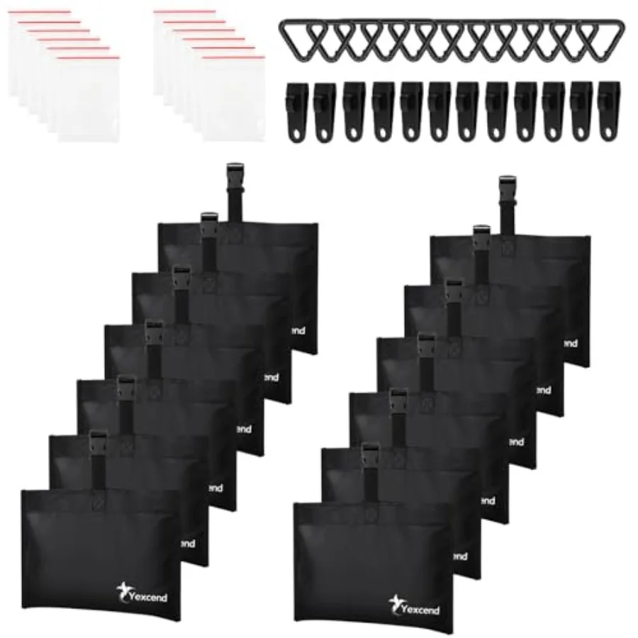 

Набор из 12 мешков с песком для крепления лодки, 600D, морской полиэстер, с клипсами для тента и аксессуарами