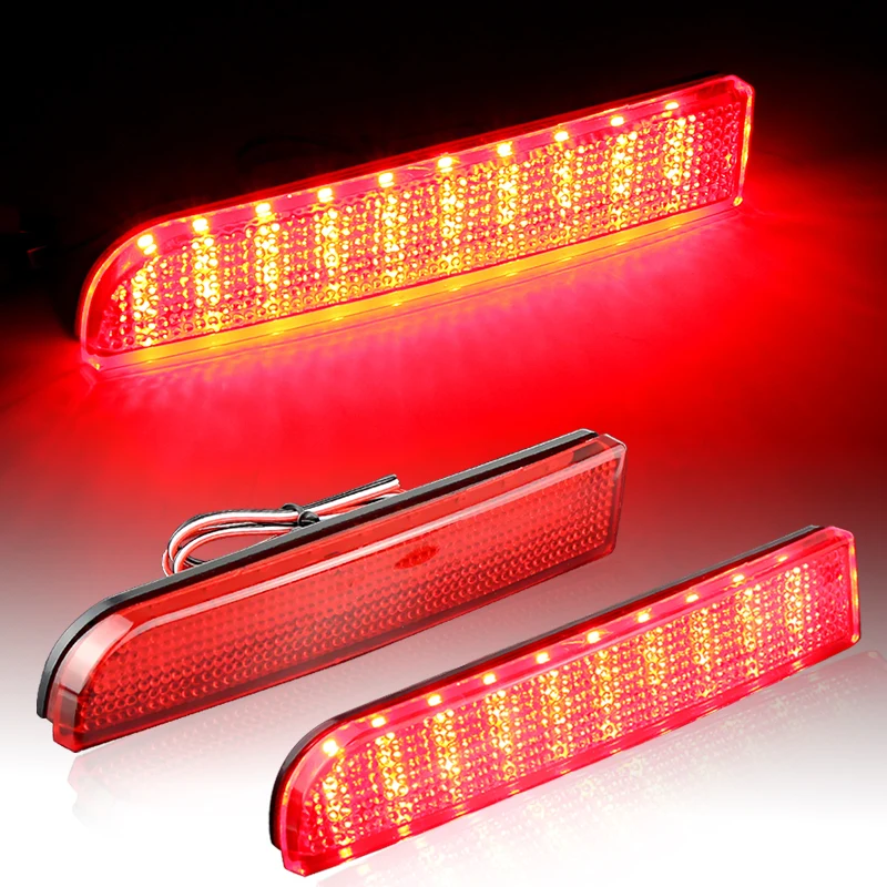 2pc LED Rear Bumper Reflector Light For Mitsubishi Lancer EVO 2008-2014 Evolution X CZ4A Outlander Sport RVR ASX Tail Brake Lamp