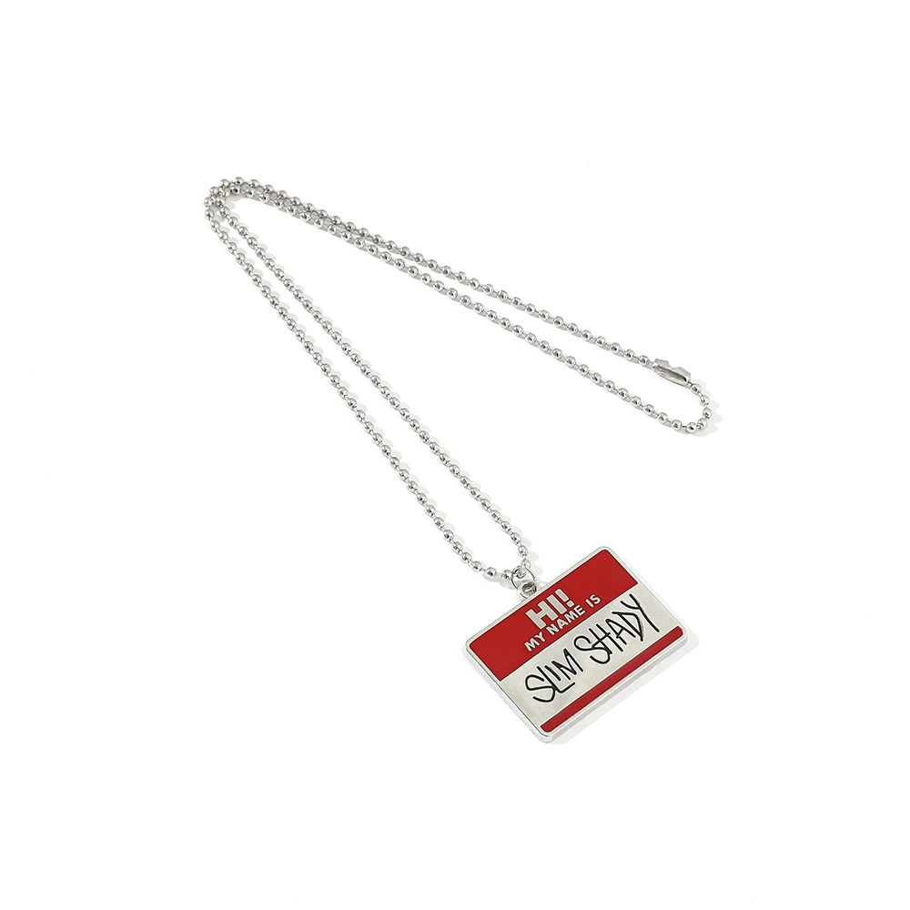 POTCET Eminem Men\'s Necklace Fashionable Versatile Necklace 2024 Hip Hop Jewelry Pendant Necklace as a Souvenir for Boyfriend