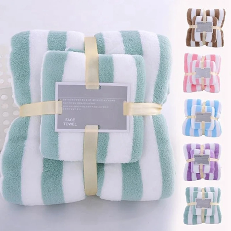 Bath Towel Set Quick Dry Bath Towels, Coral Velvet Soft Absorbent Bath Towels For Adults Face