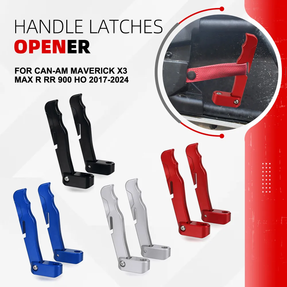 

For Can-am Maverick X3 Max R RR 900 HO 2017 2018 2019 2020 2021 2022 2023 2024 Motorcycle Door Handle Latches Opener Handle Kit