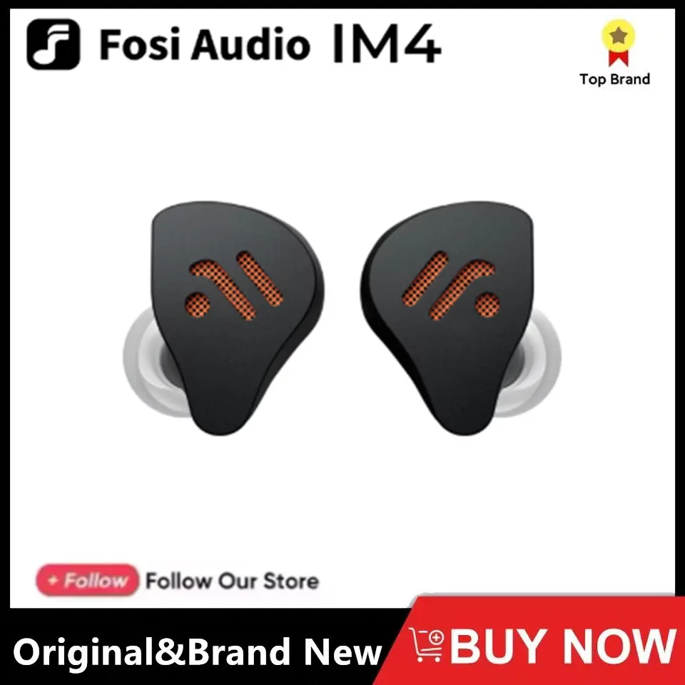 Fosi Audio IM4 10mm 듀얼 캐비티 다이나믹 드라이버 오픈백 인이어 모니터 이어폰 HiFi 이어버드(3.5mm OFC 은도금 케이블 포함)